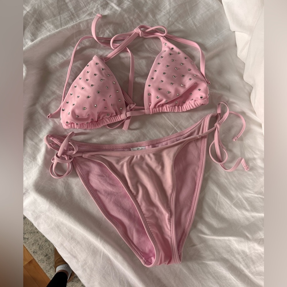 Wild Fable Rhinestone String Bikini